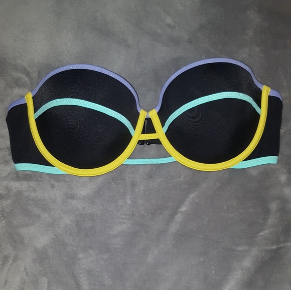 Victoria's Secret Other - 🎉HP NWOT VS Color Block Strapless Bikini Top 36C